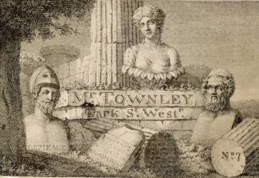 Charles Townleys (1737-1805) Visitenkarte